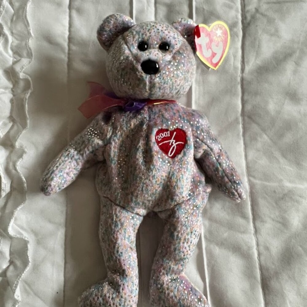 TY Beanie Baby - 2001 SIGNATURE BEAR (8.5 inch)  Stuffed Animal Toy
